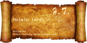 Helmly Teréz névjegykártya